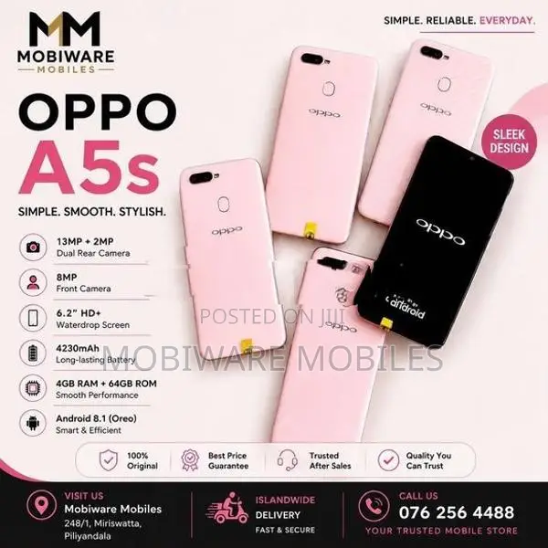 Oppo A5s 4GB 64GB. (Used)
