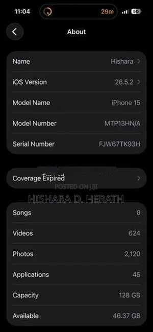 Apple iPhone 15 128GB (Used)