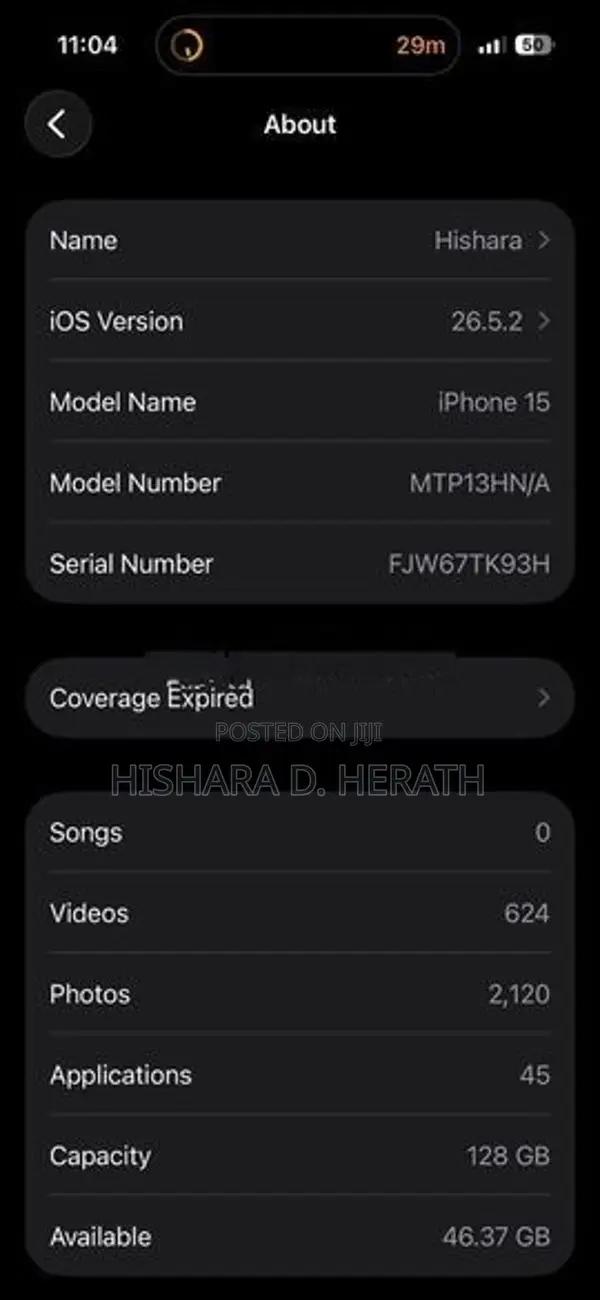 Apple iPhone 15 128GB (Used)