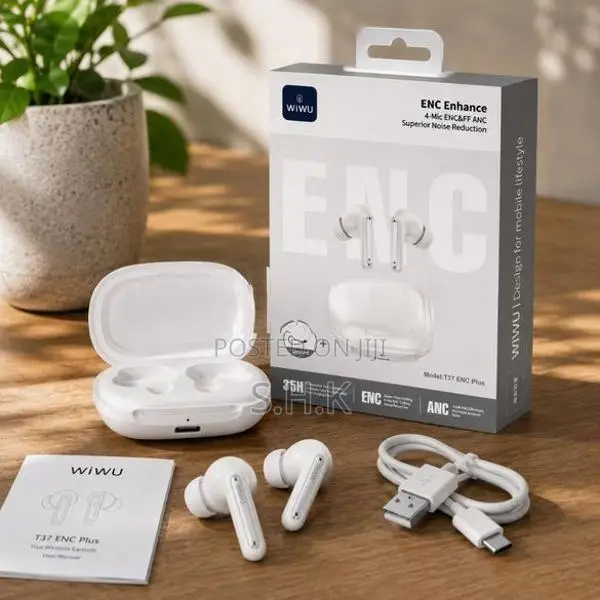 WiWU T37 ENC Plus Bluetooth Noise Cancellation Earbuds