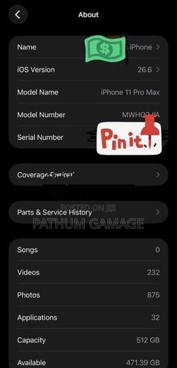 Apple iPhone 11 Pro Max 512GB (Used)