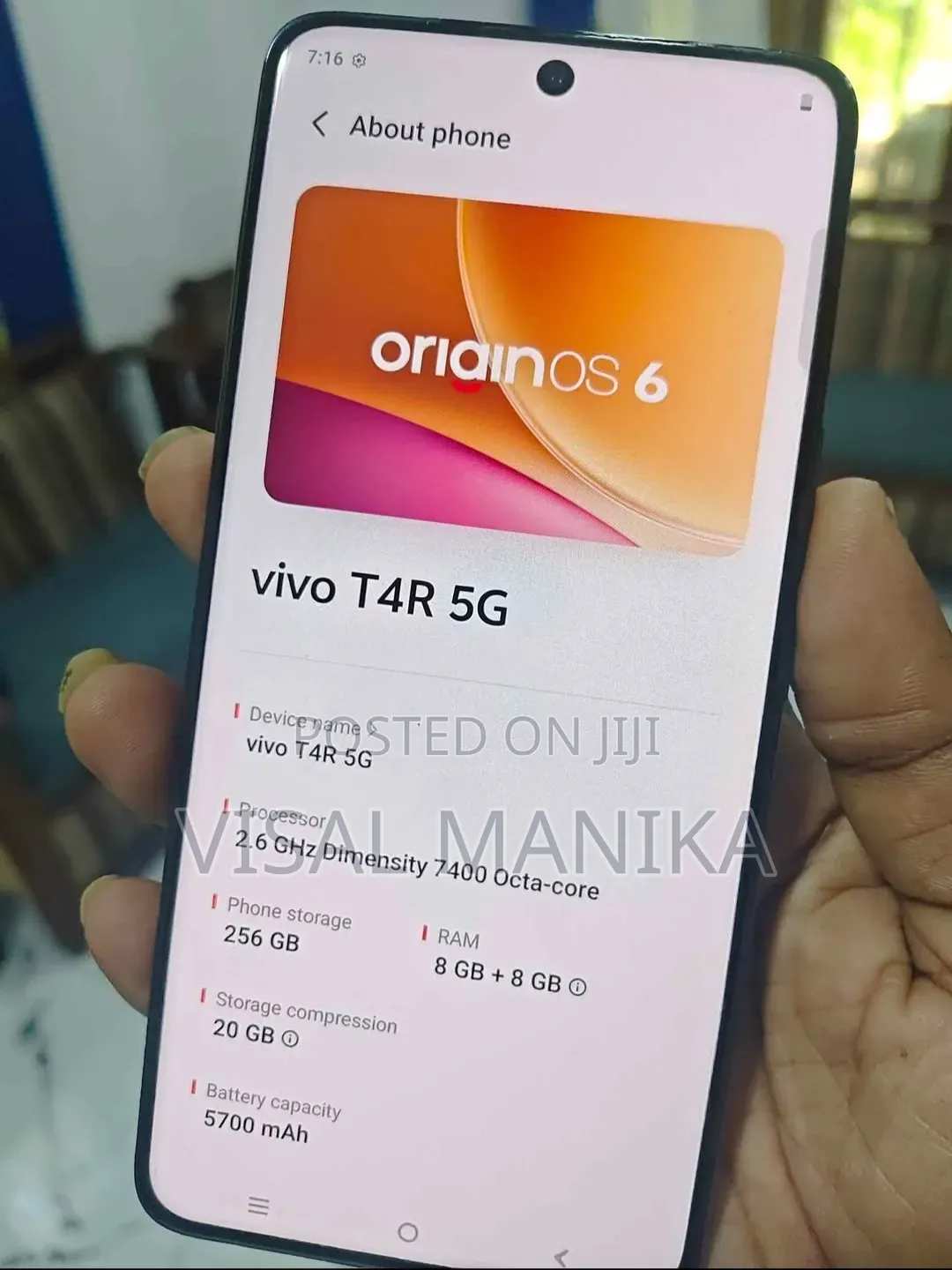 Vivo T4R 256 GB Blue
