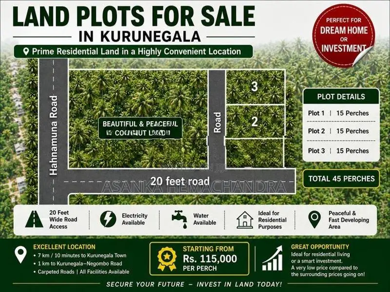 Land for Sale in Kurunegala