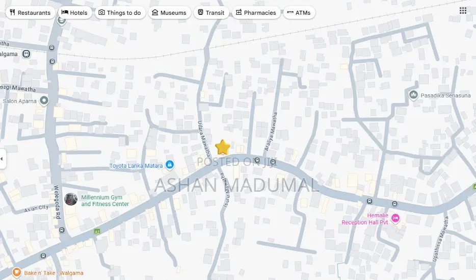 මාතර ප්‍රධාන පාරට මුහුණලා ඉඩමක් බදු දීමට Land Rent in Matara