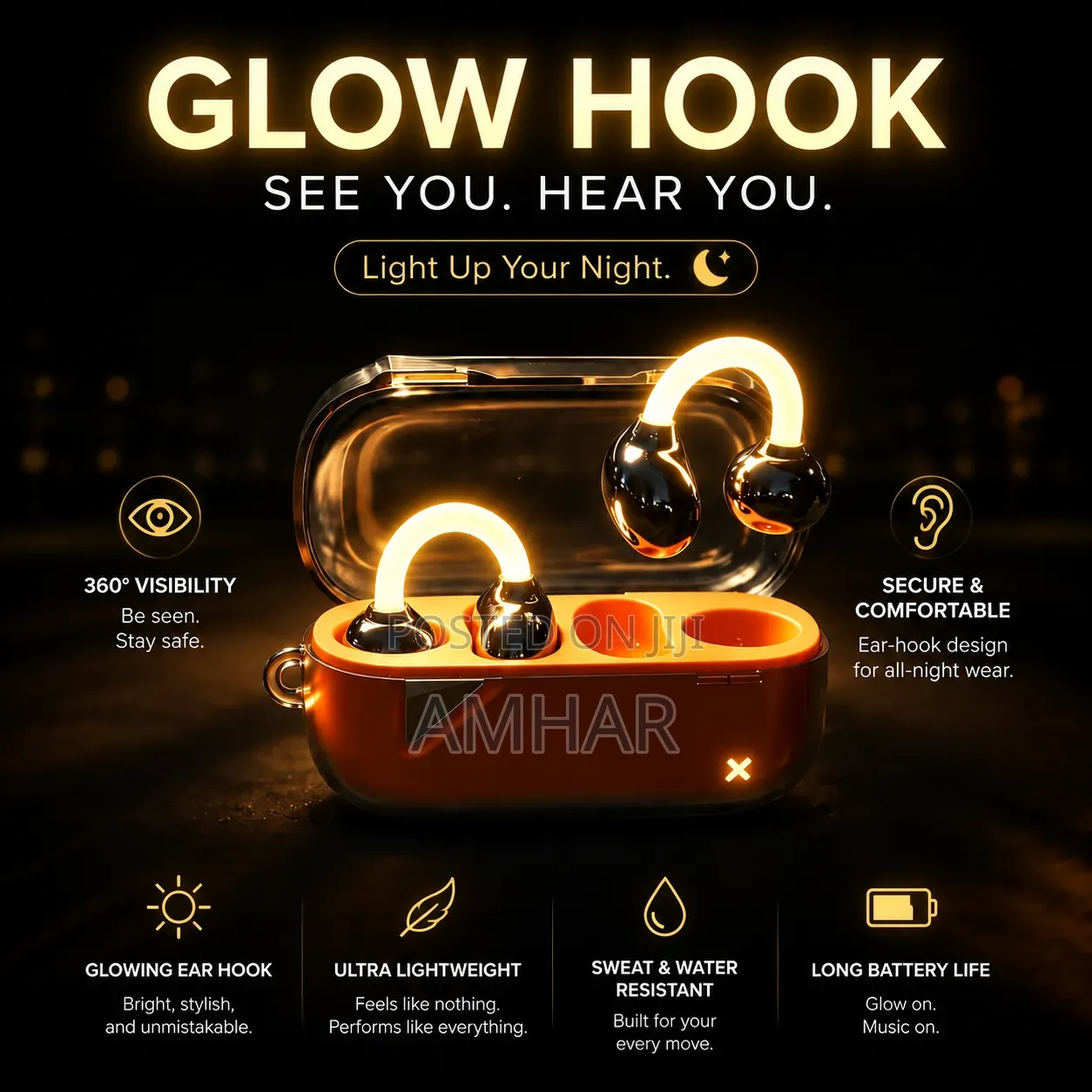 GlowHook Bluetooth Head Phone
