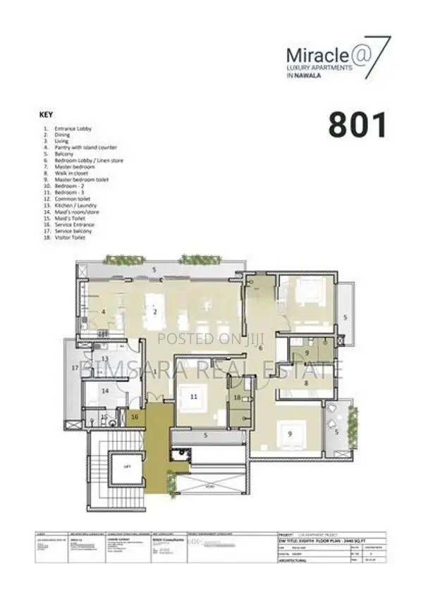 Luxury 3-Bedroom Apartments for Sale in Nawala, Miracle@7 | SA01552
