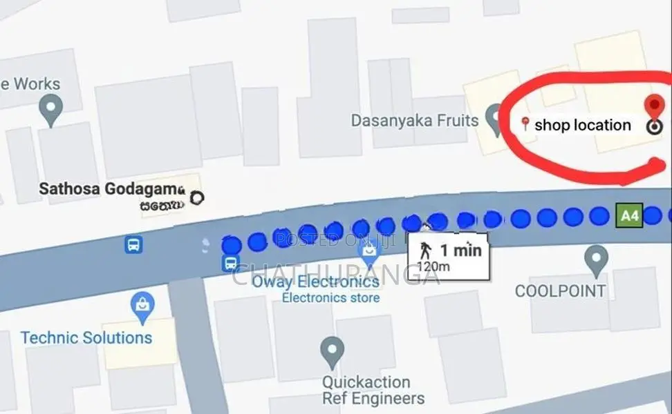 හෝමාගම - ගොඩගම හයිලෙවල් පාරේ කඩ කාමරයක් කුලියට දීමට