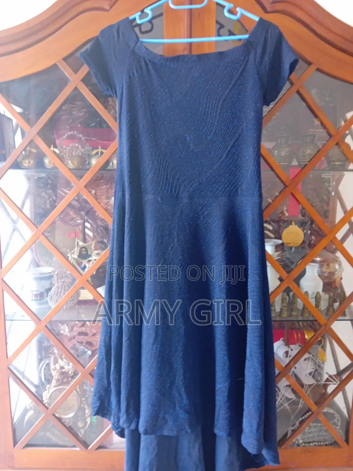 Blue Off Shoulder Dress