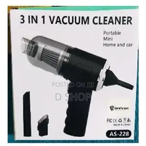 Mini Vehicle Vacuum Cleaner - 3 in 1 Portable
