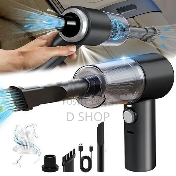 Mini Vehicle Vacuum Cleaner - 3 in 1 Portable