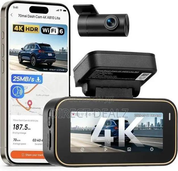 70mai A810 Lite 4K Dash Cam Front and Rear