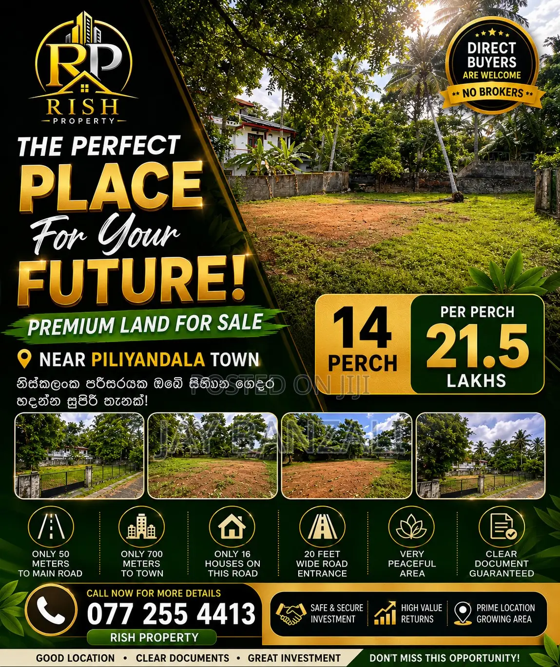 Land Sale Near Piliyandala Town
