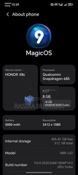 Honor x8c (Used)