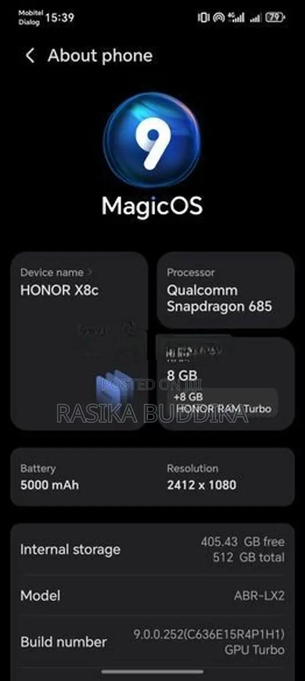 Honor x8c (Used)