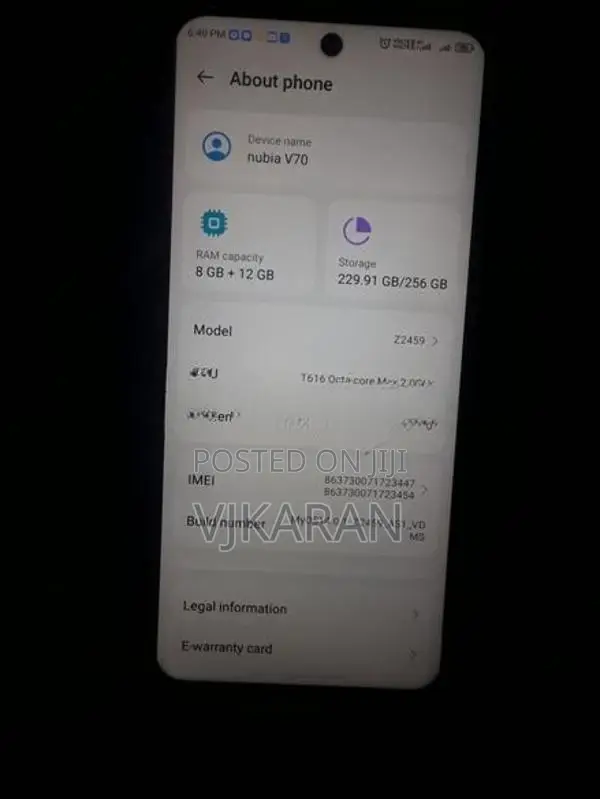 ZTE nubia v70 (Used)