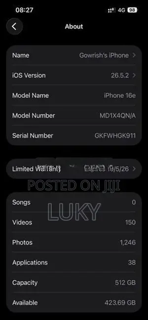 Apple iPhone 16e (Used)