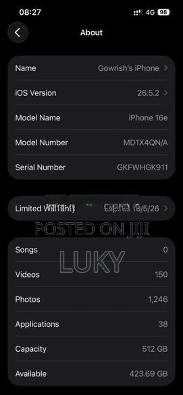 Apple iPhone 16e (Used)