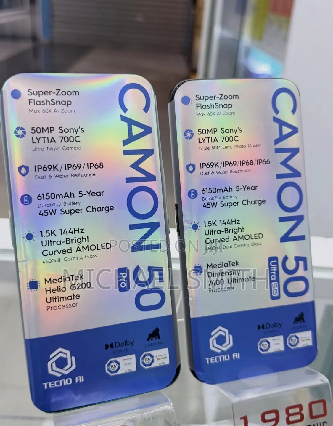 New Tecno Camon 50 Pro 256 GB Blue