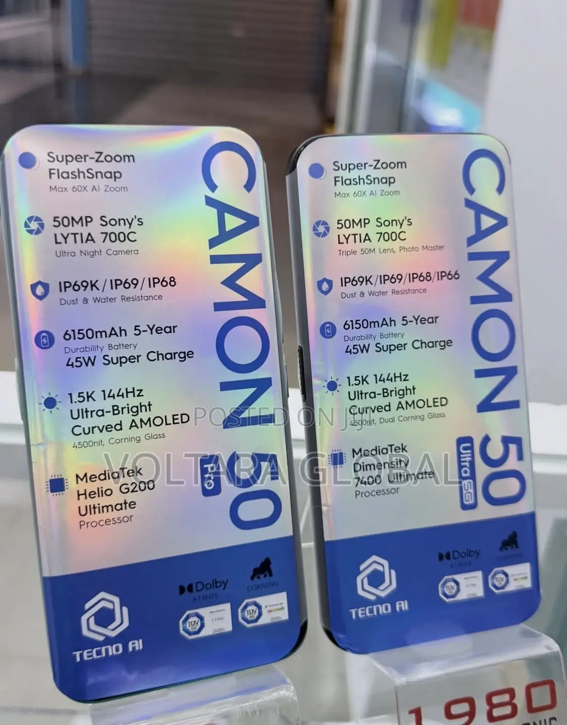 New Tecno Camon 50 Pro 256 GB Blue