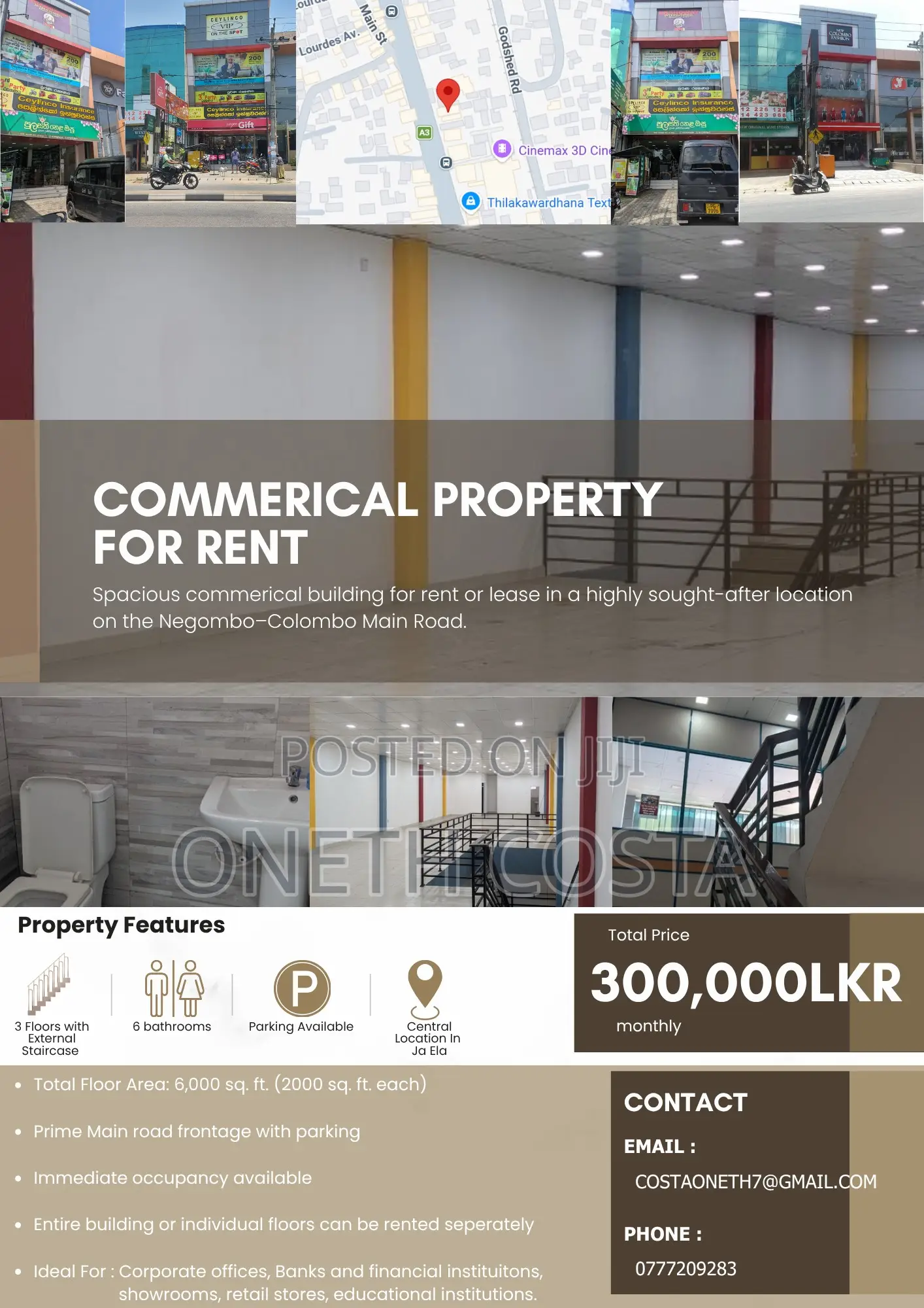 Commerical Property for Rent Ja Ela