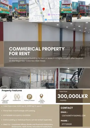 Commerical Property for Rent Ja Ela