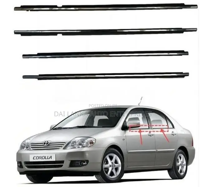 Toyota Corolla 121 Weatherstrip Set Chrome