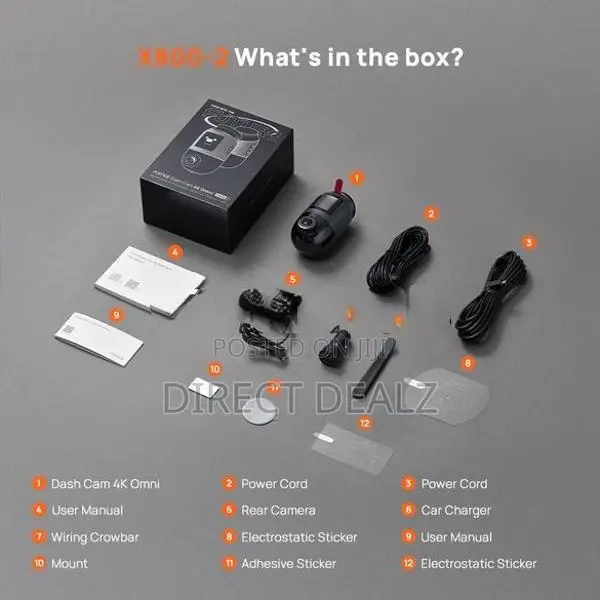 70mai Omni X800 4K Dash Cam with Rear - 128GB