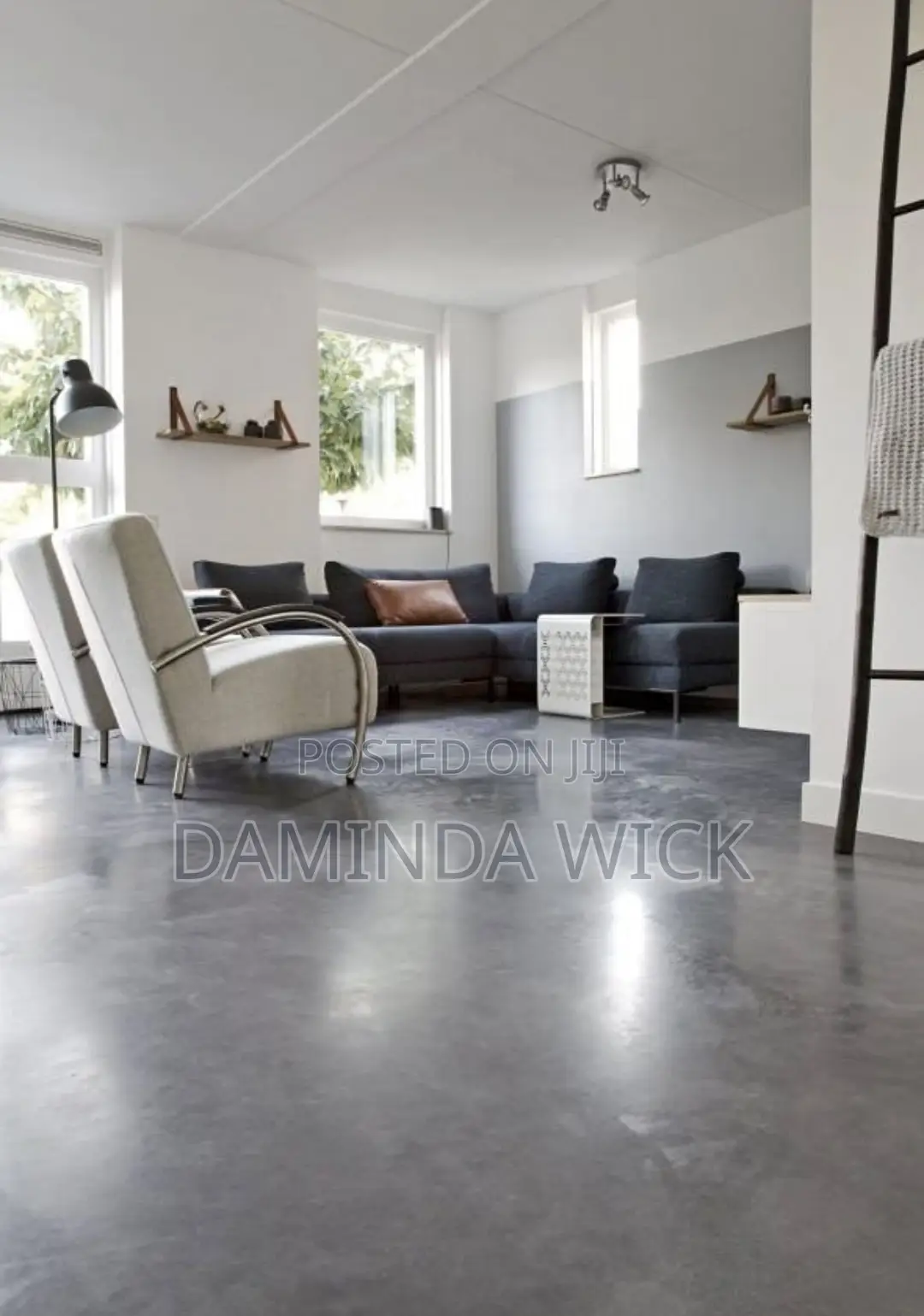 Luxury Look Titanium Floor With Wall