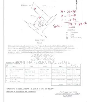52 P Land with Old House Homagama Pitipana Rd