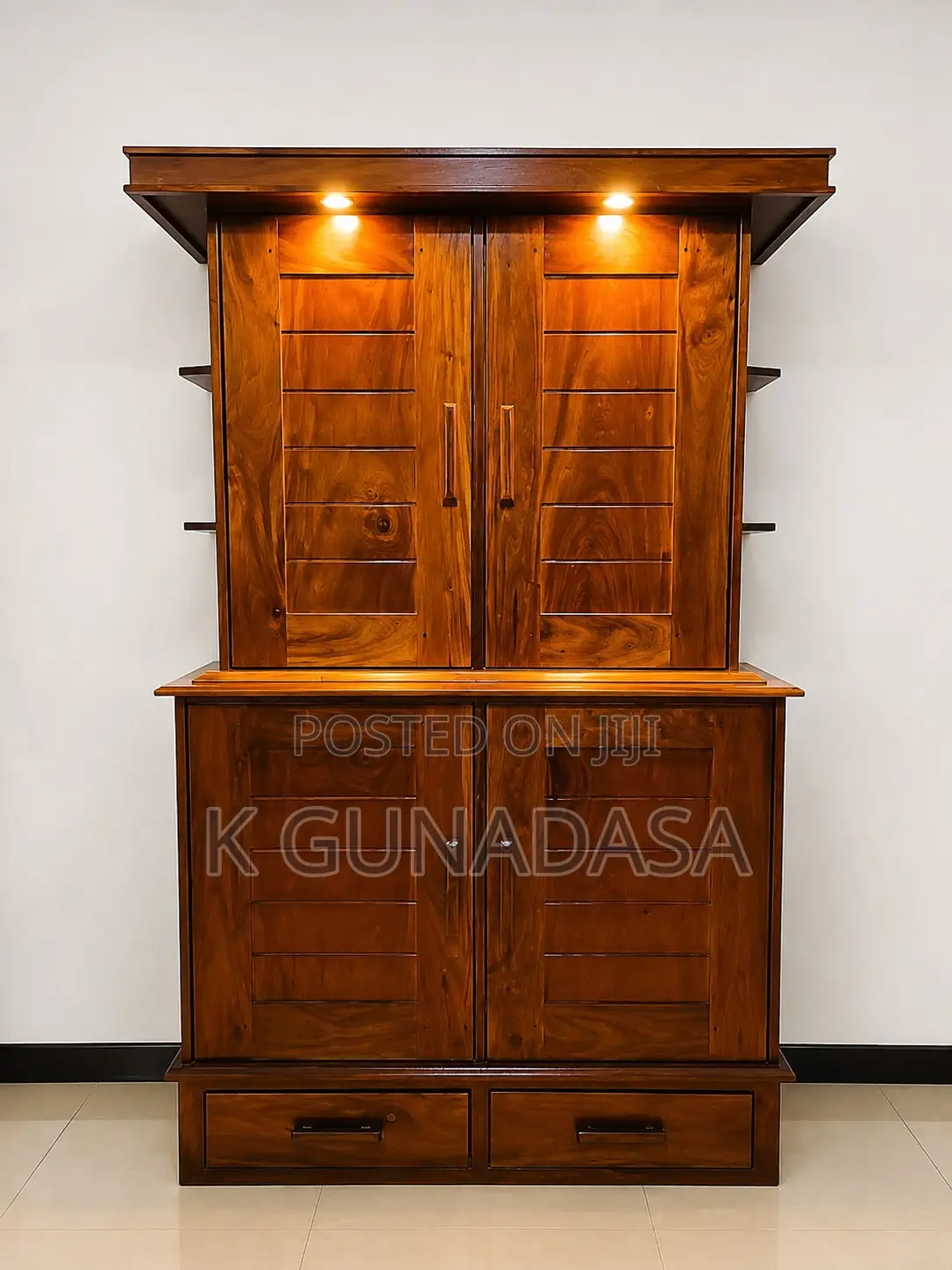 Luxury Mahogany Storage Cabinet for Living Dining Room