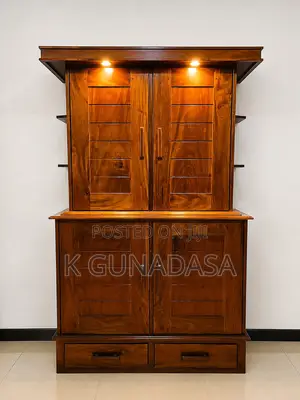 Luxury Mahogany Storage Cabinet for Living Dining Room