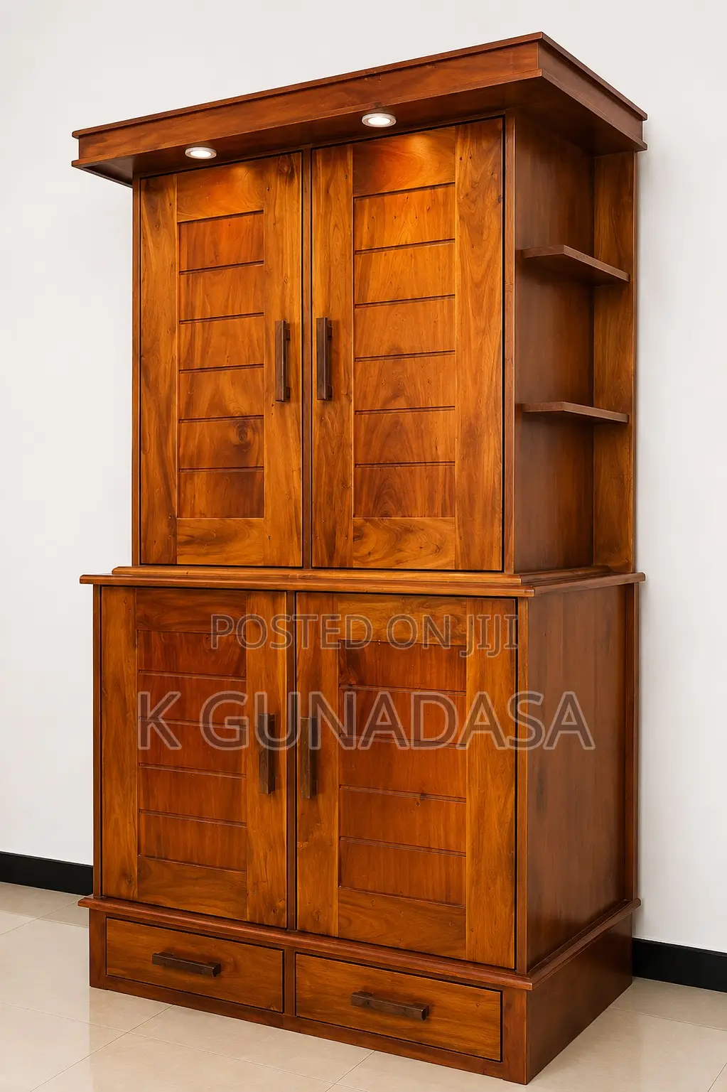 Luxury Mahogany Storage Cabinet for Living Dining Room