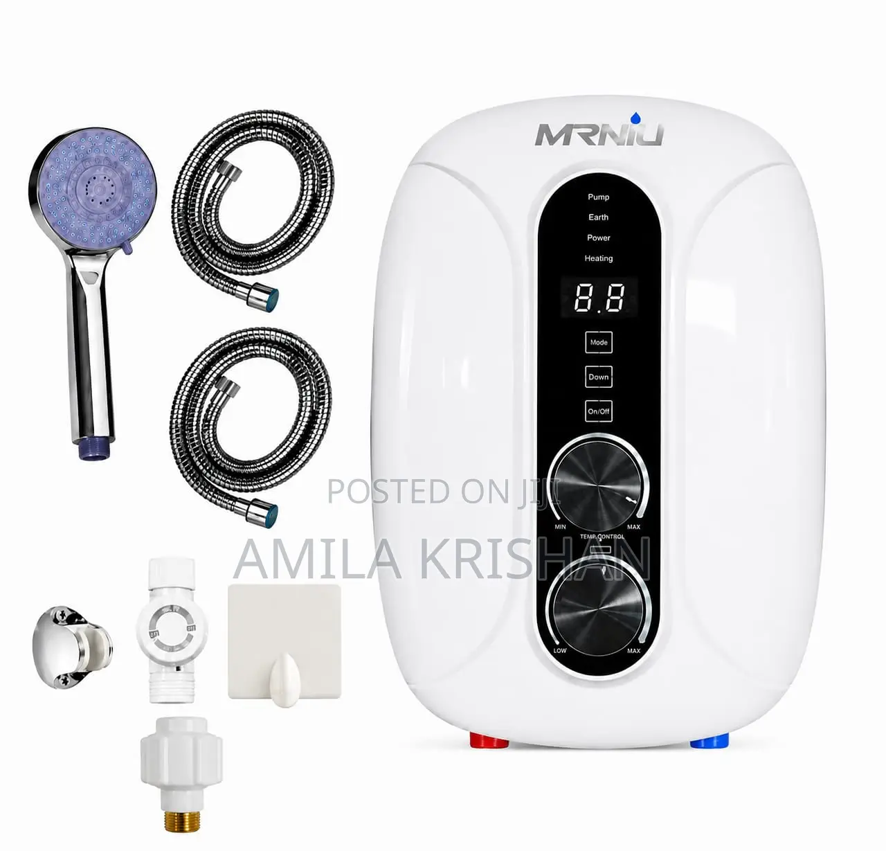 Instant Hot Water Heater Built-in Pump + 5 Mode Shower