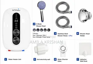Instant Hot Water Heater Built-in Pump + 5 Mode Shower