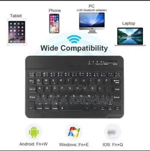 Bluetooth Wireless Keyboard Rechargeable