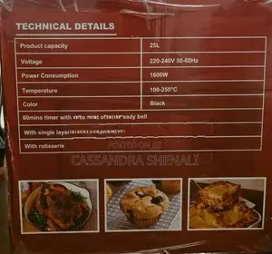 Suga 25L Electric Oven with Rotisserie