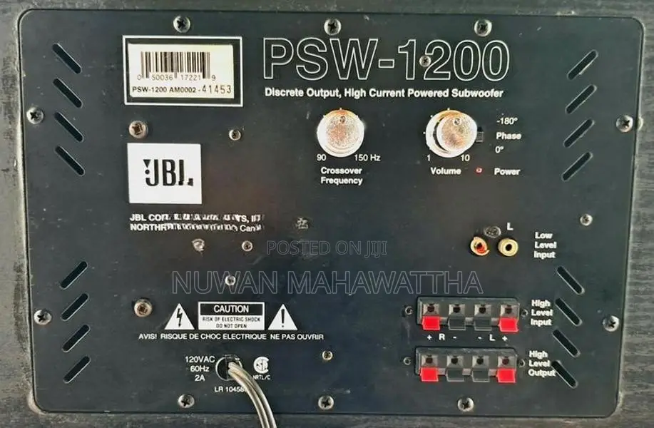 JBL PSW1200 Active Subwoofer