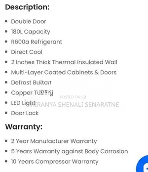 Damro Refrigerator 180L