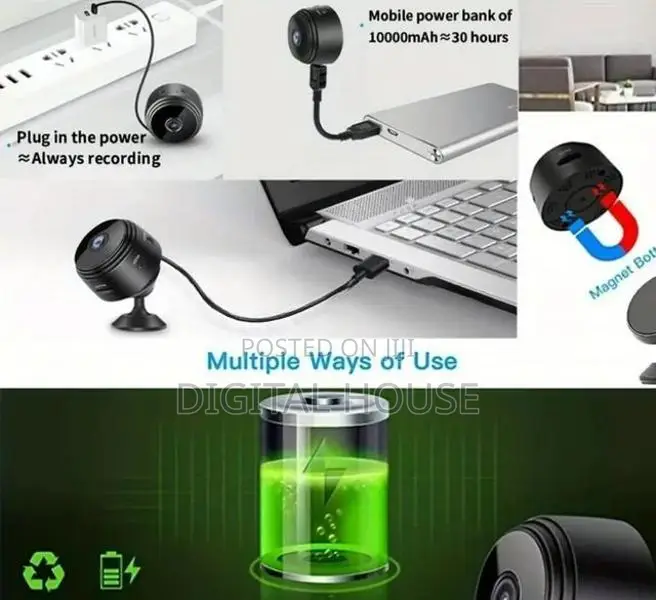 Camera Wifi Mini 5MP Hd V/Recording - Model A12 type "C" USB new