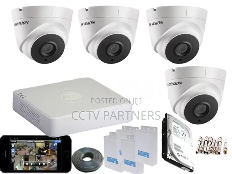 Hikvision Weather Proof Turbo HD high quality 4 CCTV Camera Packages
