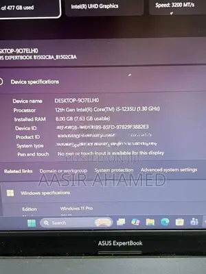 Asus Intel Core I5 12th Gen Expertbook