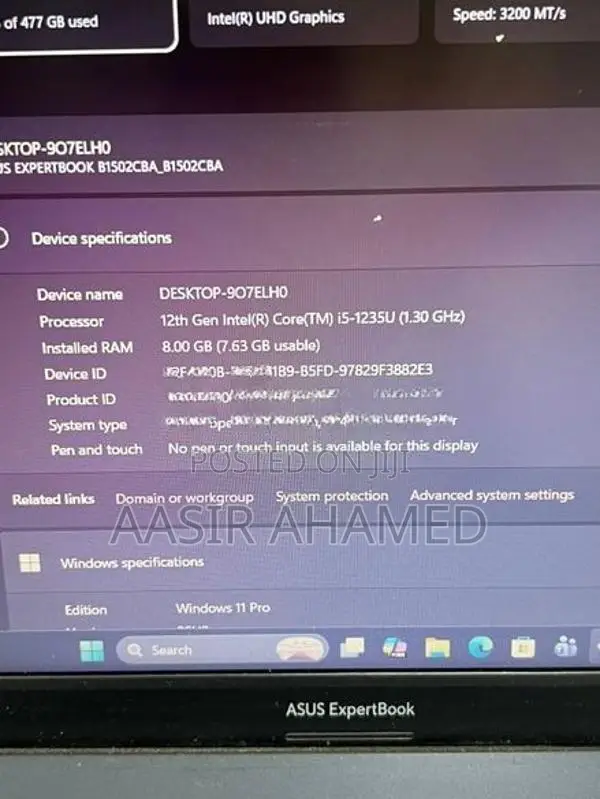 Asus Intel Core I5 12th Gen Expertbook