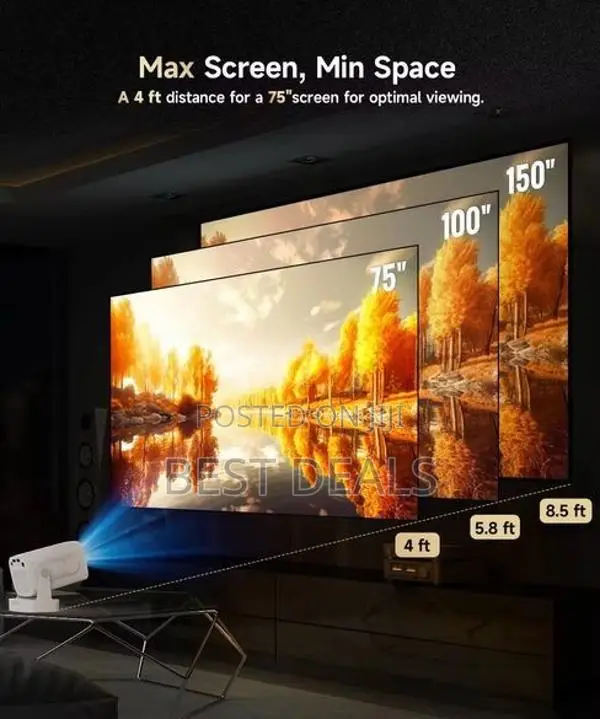 HY310 Mini Smart Projector 1080p 4K support