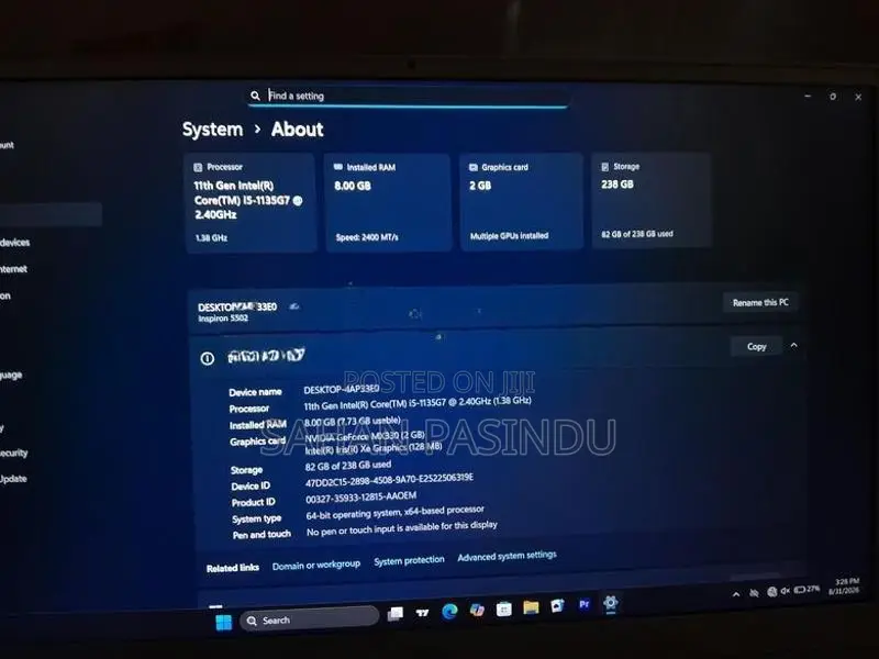 Dell i5 11 Gen Laptop