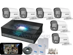 Hikvision 8ch e-DVR 1TB HDD ColorVu 1,080P Turbo HD CCTV 6 Camera Pack