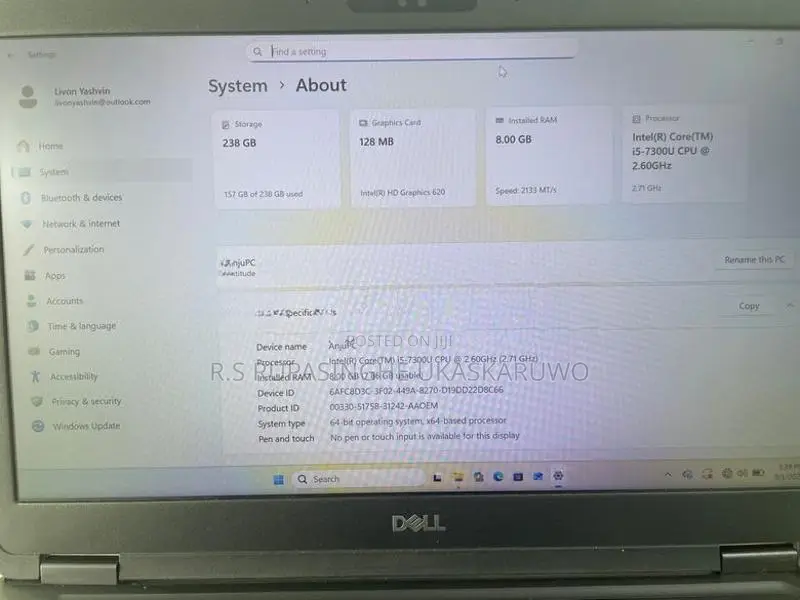 Dell i5 7 Laptop