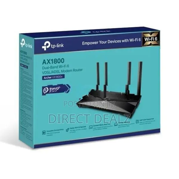 TP-Link Archer VX1800V AX1800 Dual Band Wifi 6 VDSL/ADSL Modem Router