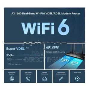 TP-Link Archer VX1800V AX1800 Dual Band Wifi 6 VDSL/ADSL Modem Router