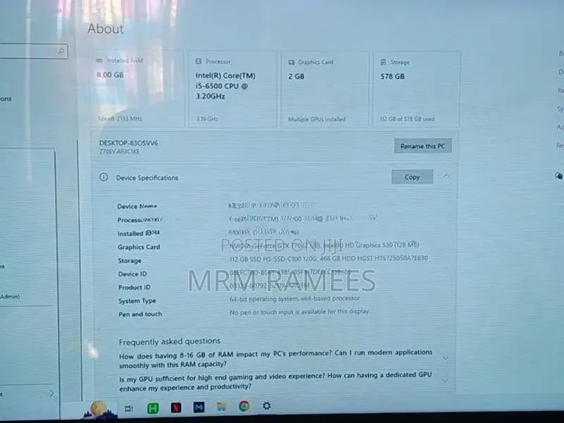 i5 6th Gen Desktop Pc