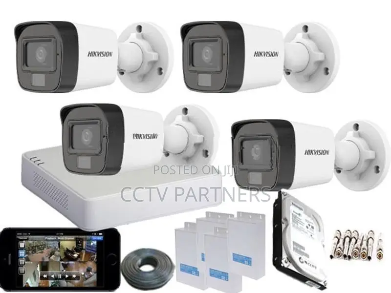 Hikvision 1,080P ColorVu Voice Audio Smart Light CCTV 4 Camera Package